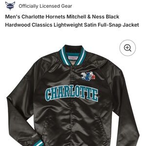 Men's Charlotte Hornets Mitchell & Ness Black Hardwood Classics Lightweight Sati
